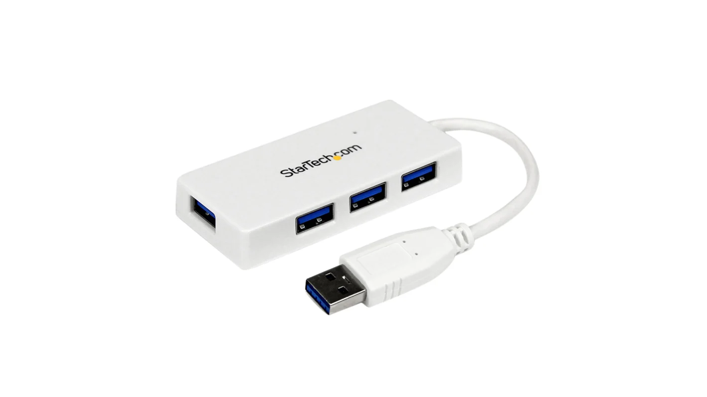 StarTech.com 4 Port USB 3.0 USB A Hub, USB Powered, 80 x 36 x 14mm